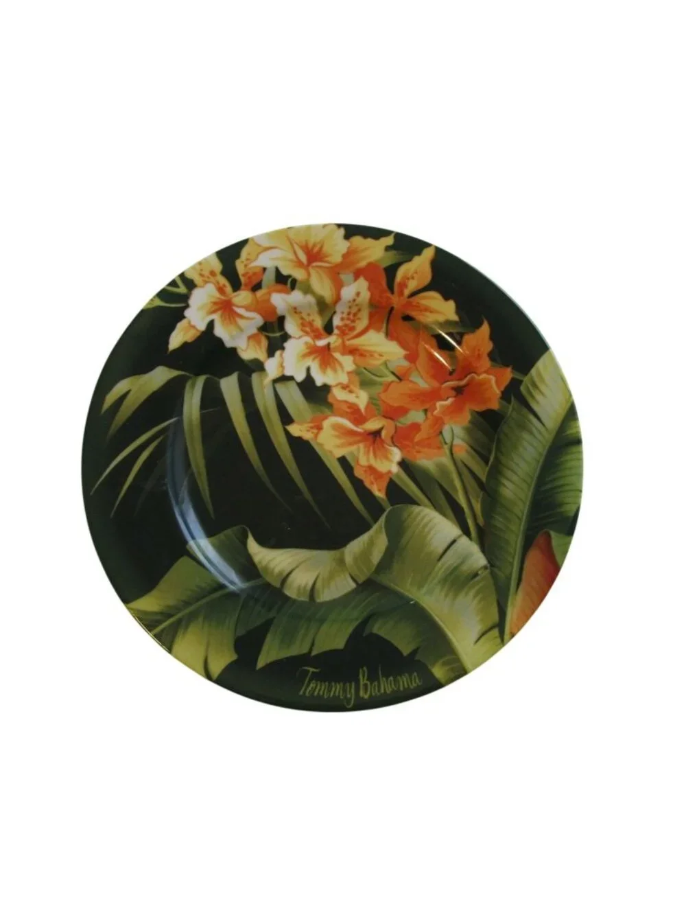 Tommy Bahama Tropical Floral Cocktail Plates Set Of 6 In Gift Box Hawaiian Print